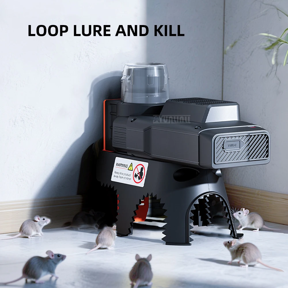 Electronic Rodenticide Intelligent Sensing Technology Indoor and Outdoor Super Efficient Household Mouse Trap with Battery