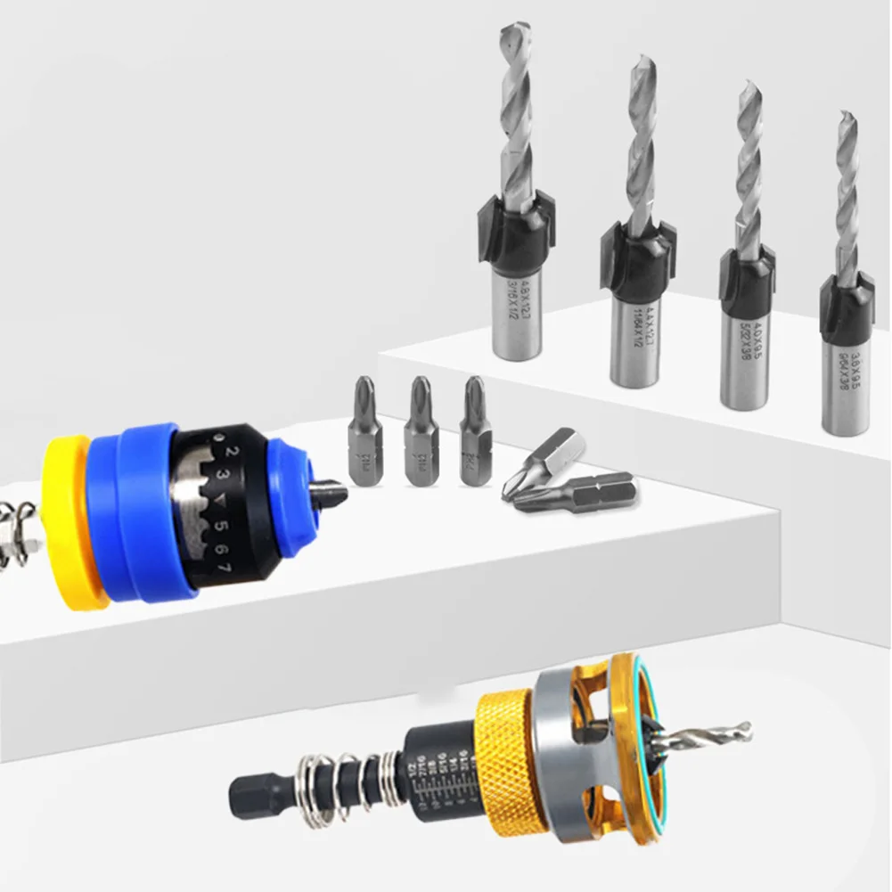 

Adjustable Depth Bit Counterbore Drill Adjustable Depth Stop 86*30mm 3.38*1.18in For Woodworking Projects For Woodworking