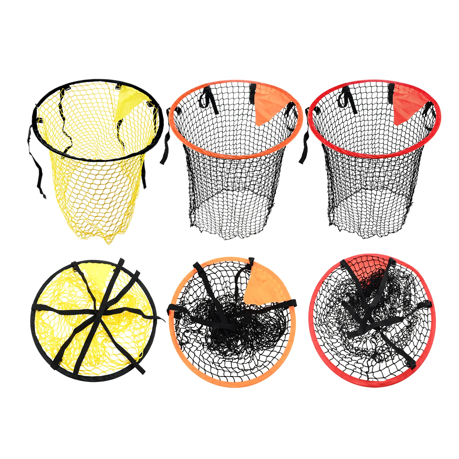 Diameter 45cm Light Foldable Top Bins Corner Soccer Goals Target Training Net & Carry Storage Bag for Football Shooting Accuracy