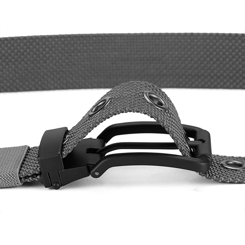 Men\'s Belt Fashion Nylon Canvas Belt Outdoor Casual Belt Alloy Needle Buckle Ideal Gift Choice