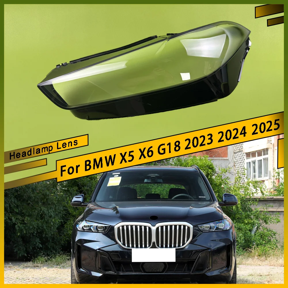 

For BMW X5 X6 G18 2023 2024 2025 Car Front Headlight Lens Cover Auto Shell Headlamp Lampshade Glass Lampcover Head Lamp Caps