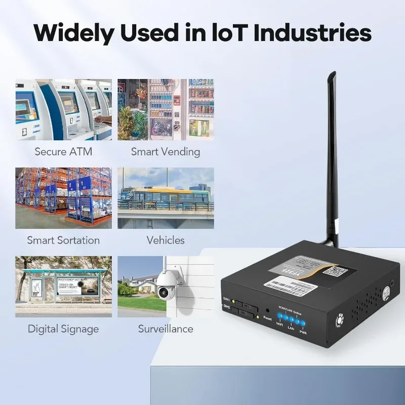توصيل مجاني، راوتر VPN 4G، راوتر صناعي 4G LTE YF325 موزع مودم WiFi غير مقفول مع فتحة بطاقة Sim المزدوجة، RS232، خارجي