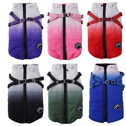 Waterproof Dog Jacket With Harness Winter Warm Dog Clothes for Small Dogs Puppy Pet Vest Chihuahua Yorkie Coat Pug Costumes