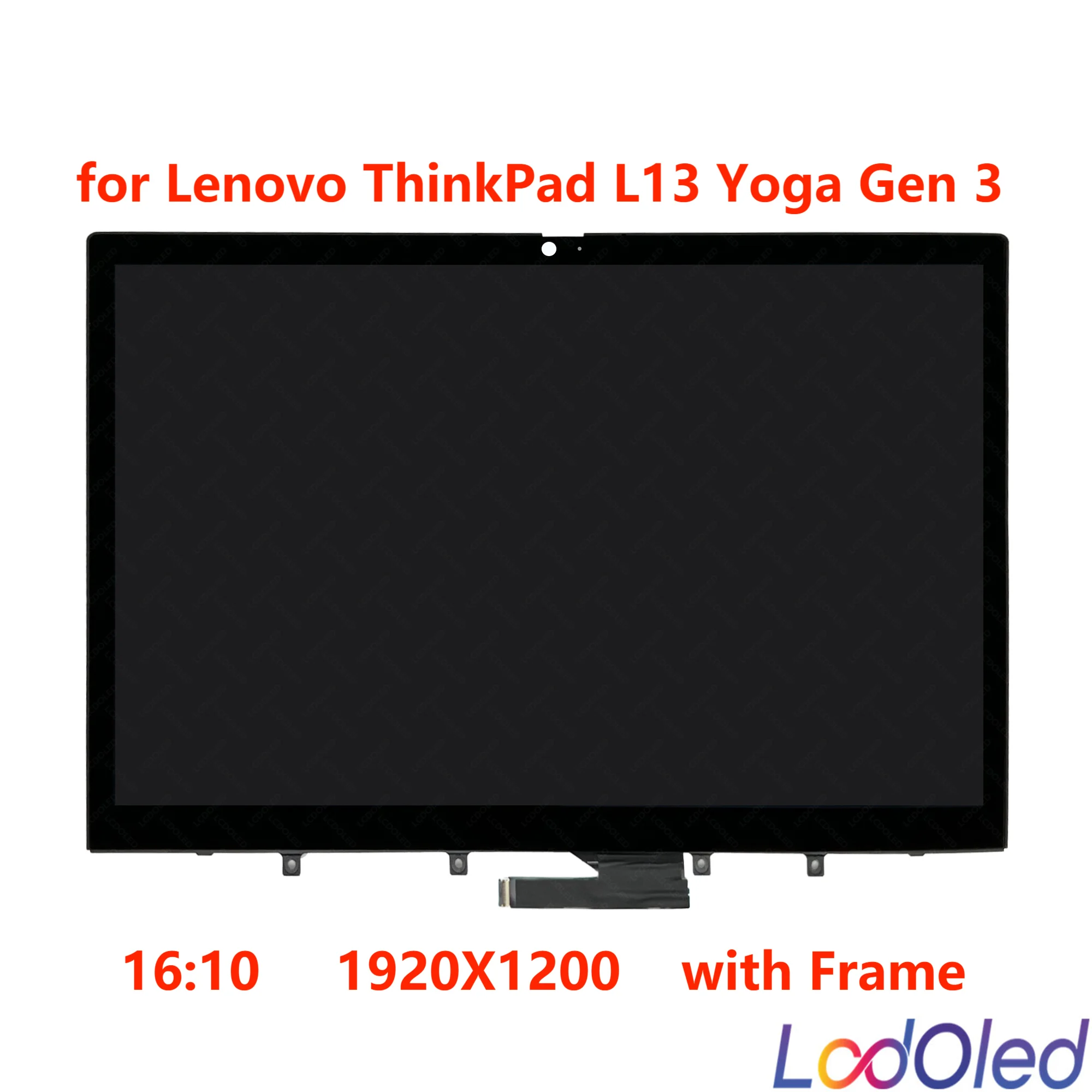 led lcd touch screen assembly com frame lenovo thinkpad l13 yoga gen 21b5003uus 133 100 ips srgb 1920x1200 30 pinos 60hz 01