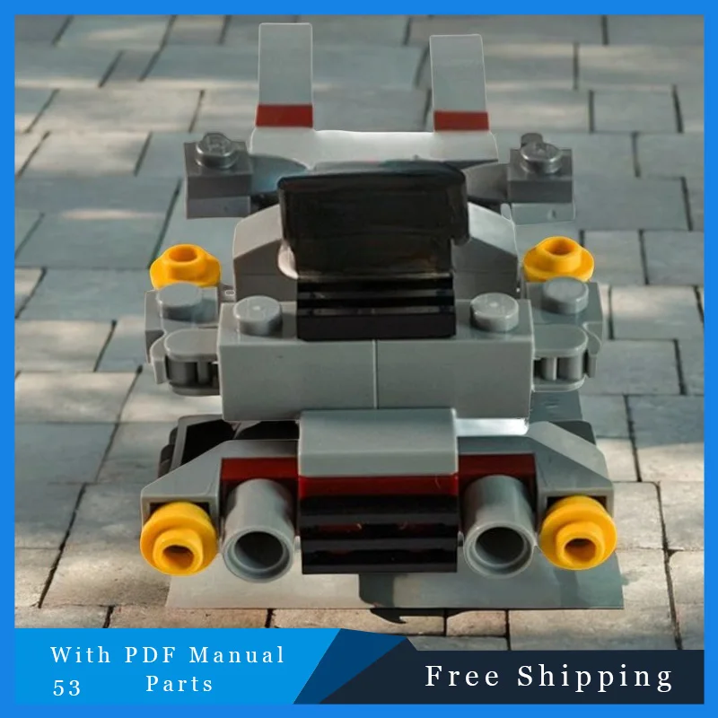 53 pçs moc estrela batalha bloco de construção modelo quebra-cabeça combate tripulado nave espacial crianças brinquedo educativo diy montagem presente do feriado