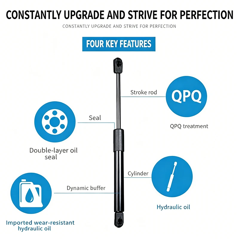 2PCS Auto Rear Tailgate Boot Trunk Gas Spring Struts Accessories For VW POLO V 6R1 6C1 6R Hatchback Saloon 2009-2022 6R6827550D