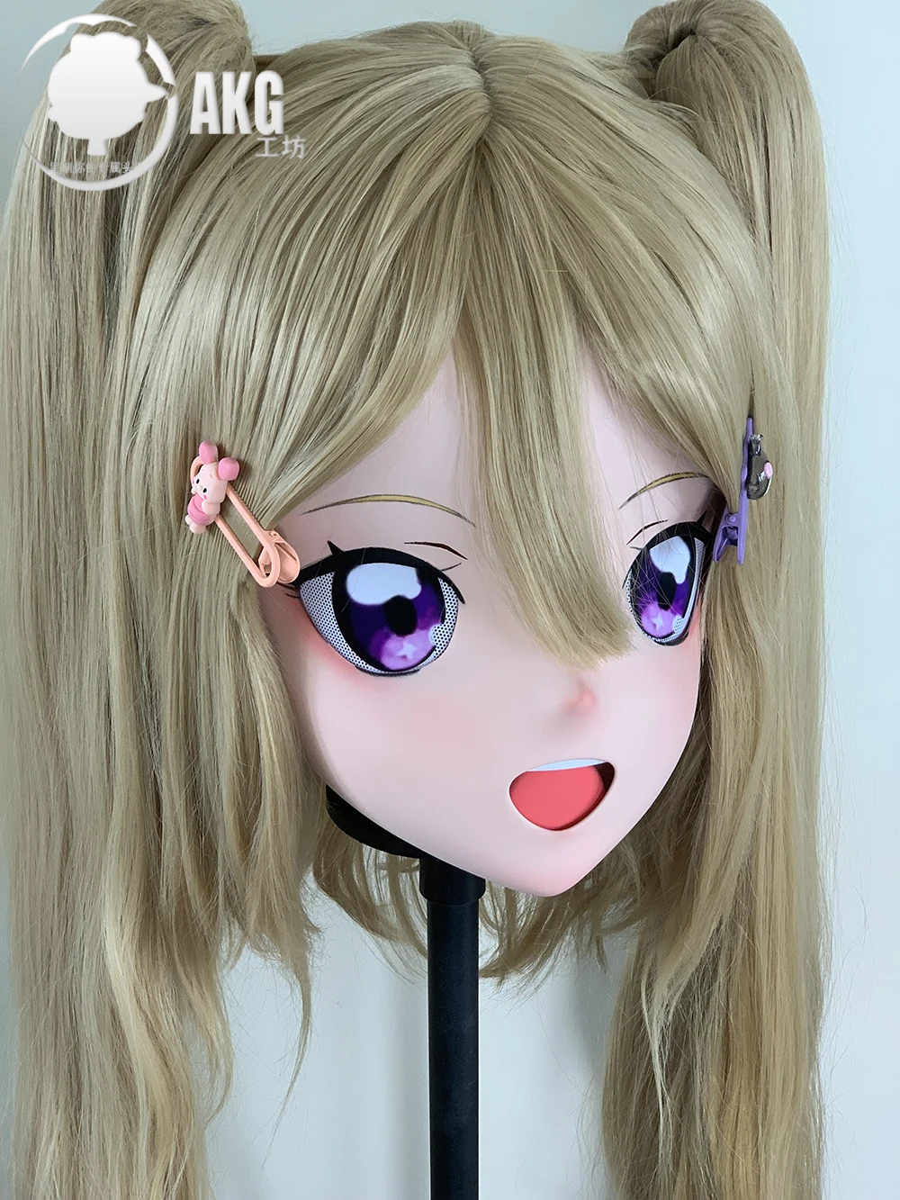 (AL61)Customize Character Female/Girl Resin Full/Half Head With Lock Anime Cosplay Japanese Animego Kigurumi Mask