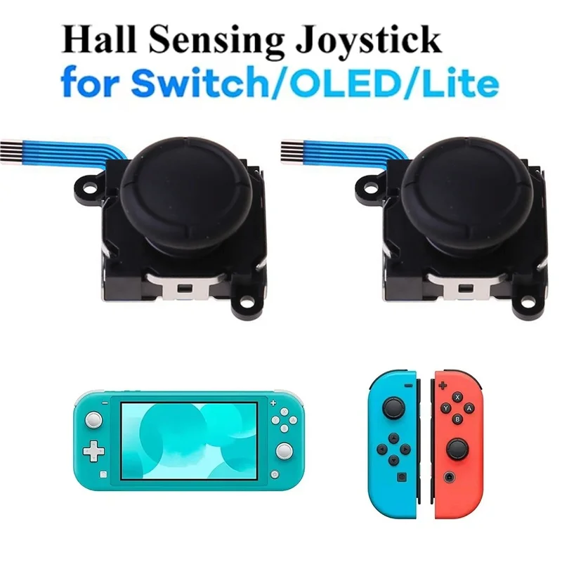 2 Stück Joystick Hall-Effekt für Switch Joycon-Steuerung für Nintendo Switch/Lite/OLED Spielcontroller Ersatz-Analogstick