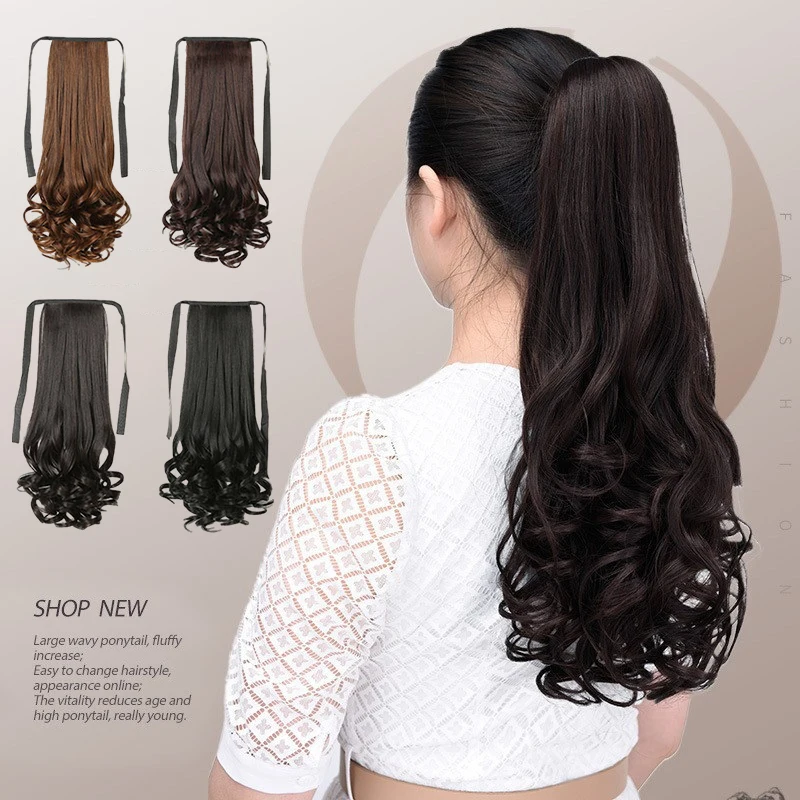 Synthetic Strap Ponytail Hair Extension Wig Curly Ponytail Surrounding Woman's Ponytail Clip In Hairpiece Hair Accessories