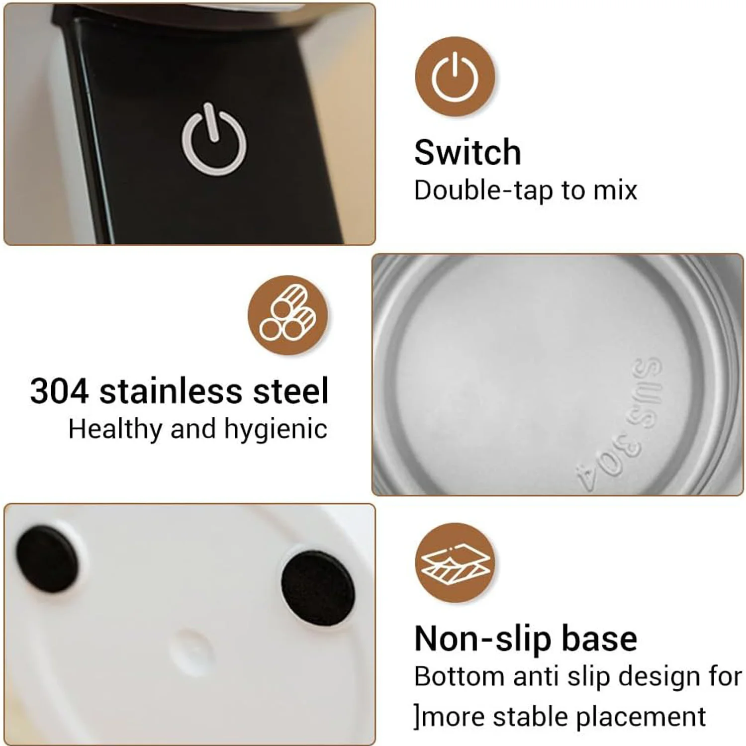 Magnetic Stirring Coffee Mug Electric Rechargeable Self Stirring Cup with LCD Thermometer for Milk Cocoa Office Kitchen Travel