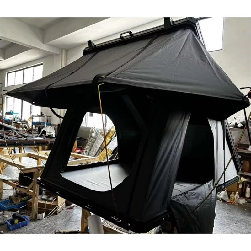 البرية سحابة رائجة البيع قماش التخييم مثلث سقف أعلى خيمة في الهواء الطلق قشرة صلبة الألومنيوم سيارة على السطح خيمة مع لوحة طاقة شمسية #4