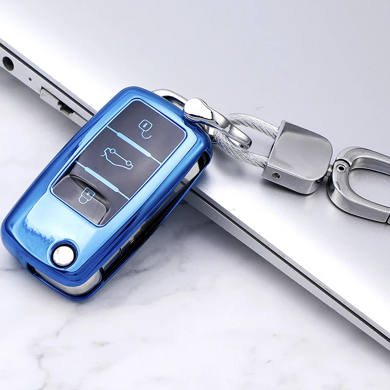 

TPU Car Remote Key Case Cover Shell for Volkswagen VW Polo Tiguan Passat B5 B6 B7 Golf EOS Scirocco Jetta MK6 for Skoda Octavia