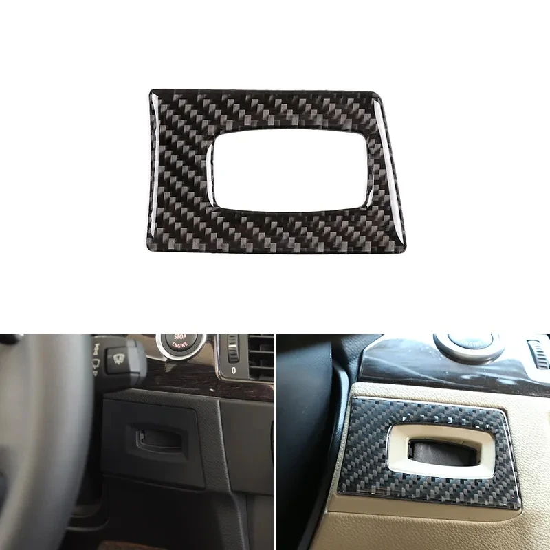 

For BMW 3 serie E90 E92 E93 2005-2012 Accessories Real Carbon Fiber Car Ignition Key Hole Protector Frame Cover Trim Sticker For