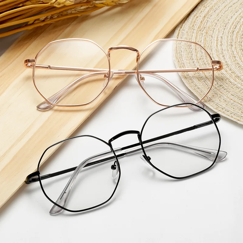 

1 PC Retro Metal Anti-Blue Light Glasses Women Men Vintage Ultralight Round Frame Eye Protection Ultra Light Eyeglasses