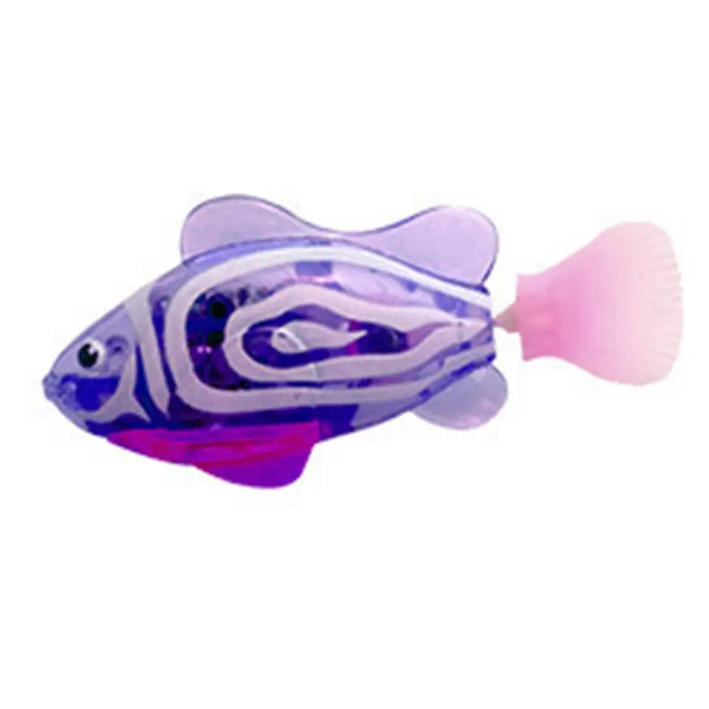 Electronic Fish Pets With Flash Lighting Mini Sea Swimming Robofish Activated Battery Powered Robo Fish Toys For Children Gifts