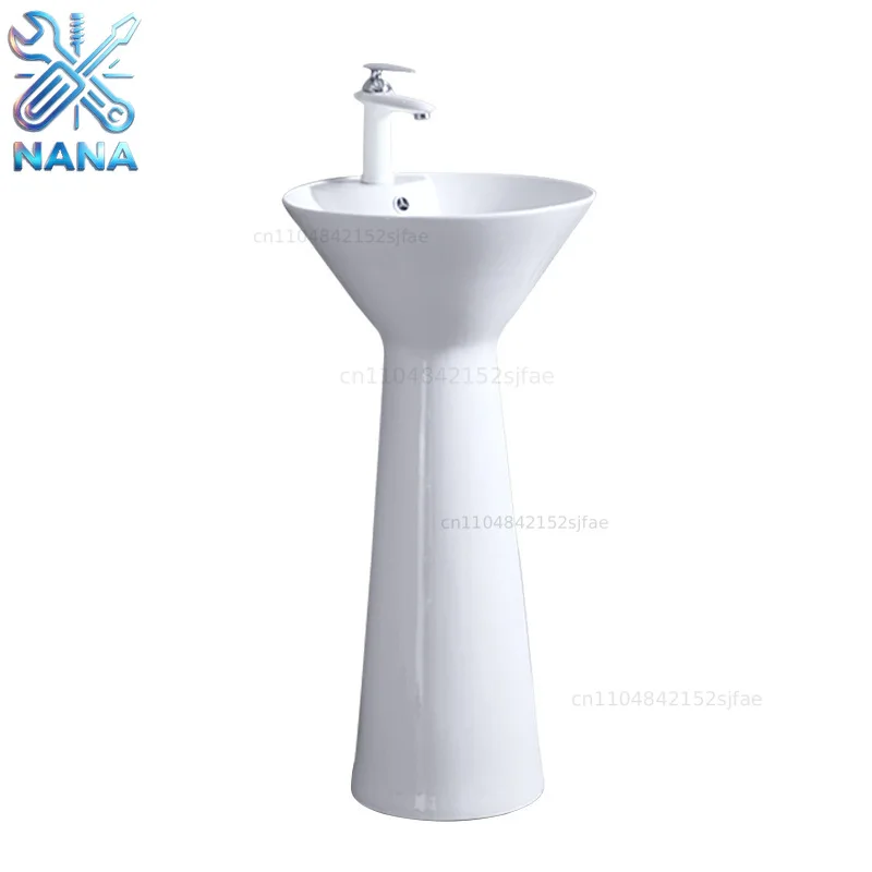 Ceramic column basin integrated floor-to-ceiling balcony wash basin bathroom small apartment washbasin basin integrated delivery