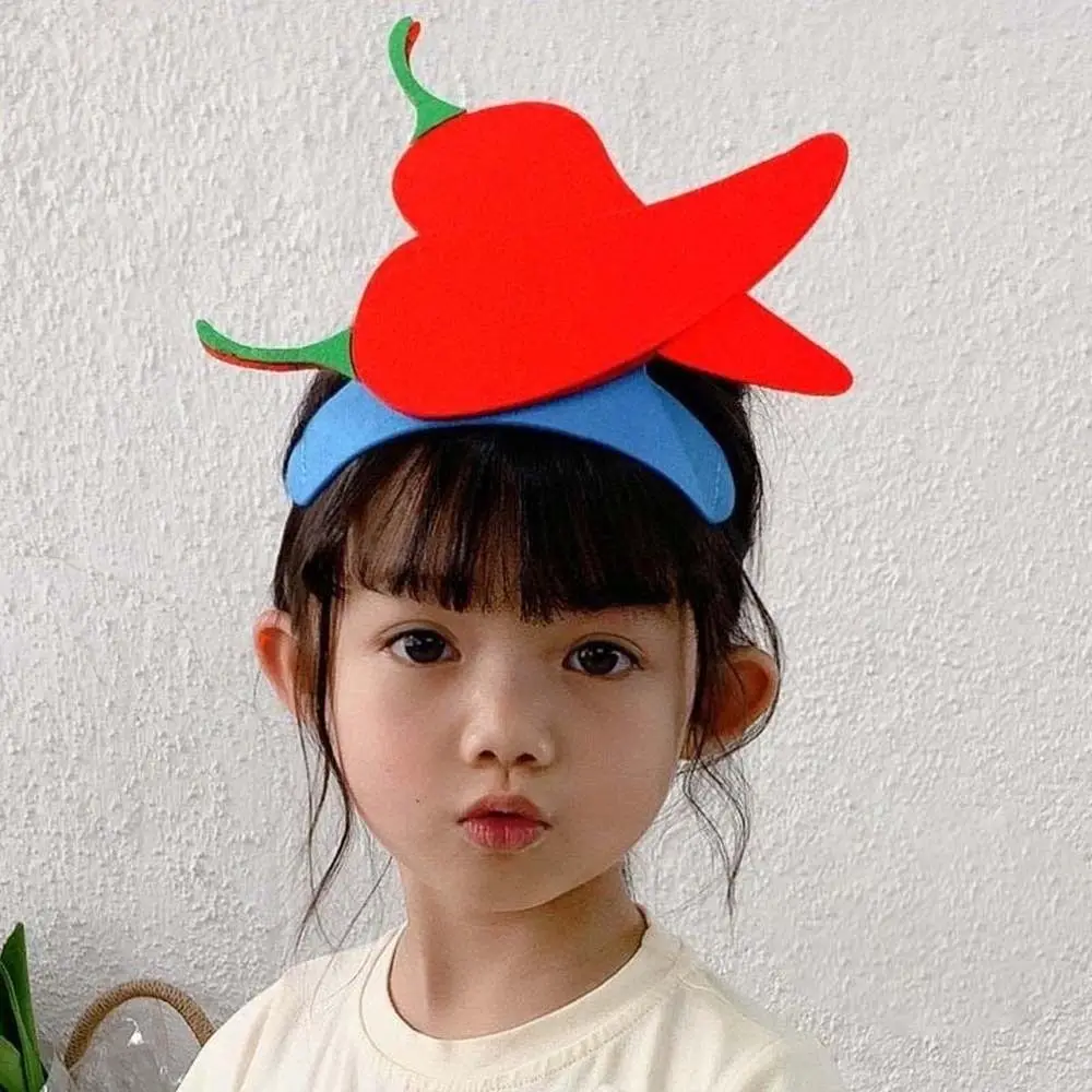 Cloth Cartoon Vegetable Headband Elastic Funny Creative Headdress for Kids Colorful Personalized