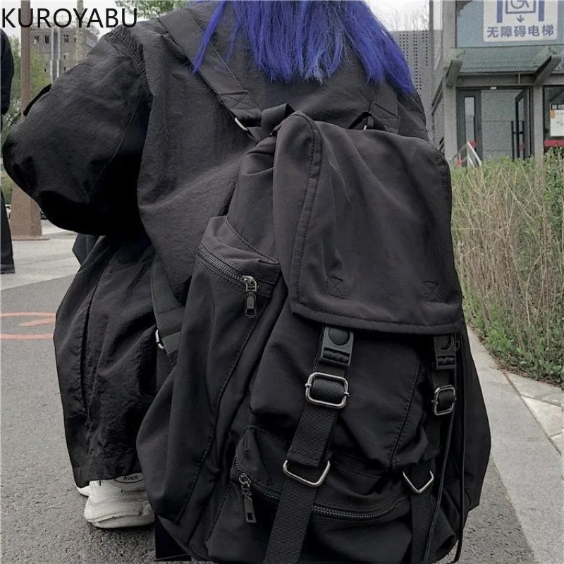 Black New Female Backpack Fashion Women Backpacks Waterproof Large Capacity School Bag Teenage Girls Student Y2k Shoulder Bags