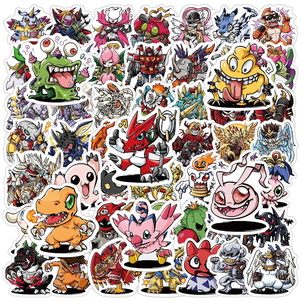 10/30/50pcs Japanese Anime Digimon Adventure Stickers Cool Cartoon Decals Decoration DIY Luggage Laptop Phone Sticker Wholesale