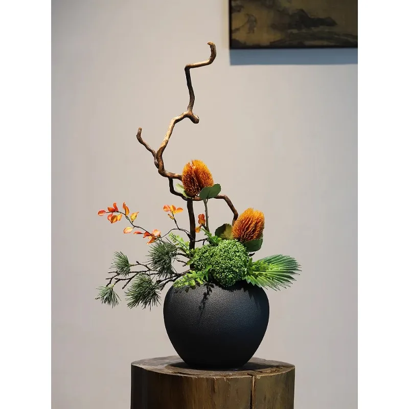 

Ceramic vase decoration ornament floral art dead branches flower ware simple and modern, new Chinese Zen living room