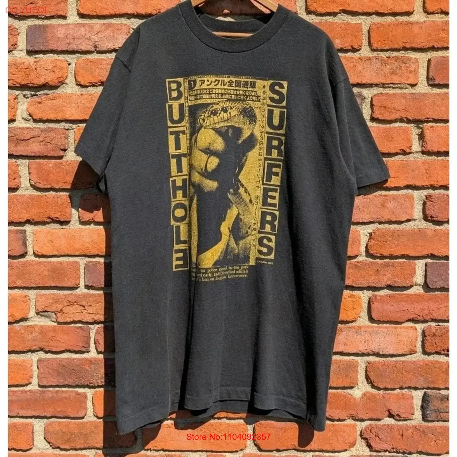 Butthole Surfers Snake Black Color reprint T Shirt AN62127 vintage Washed Stretched Slightly Soft streetwear designer clothes