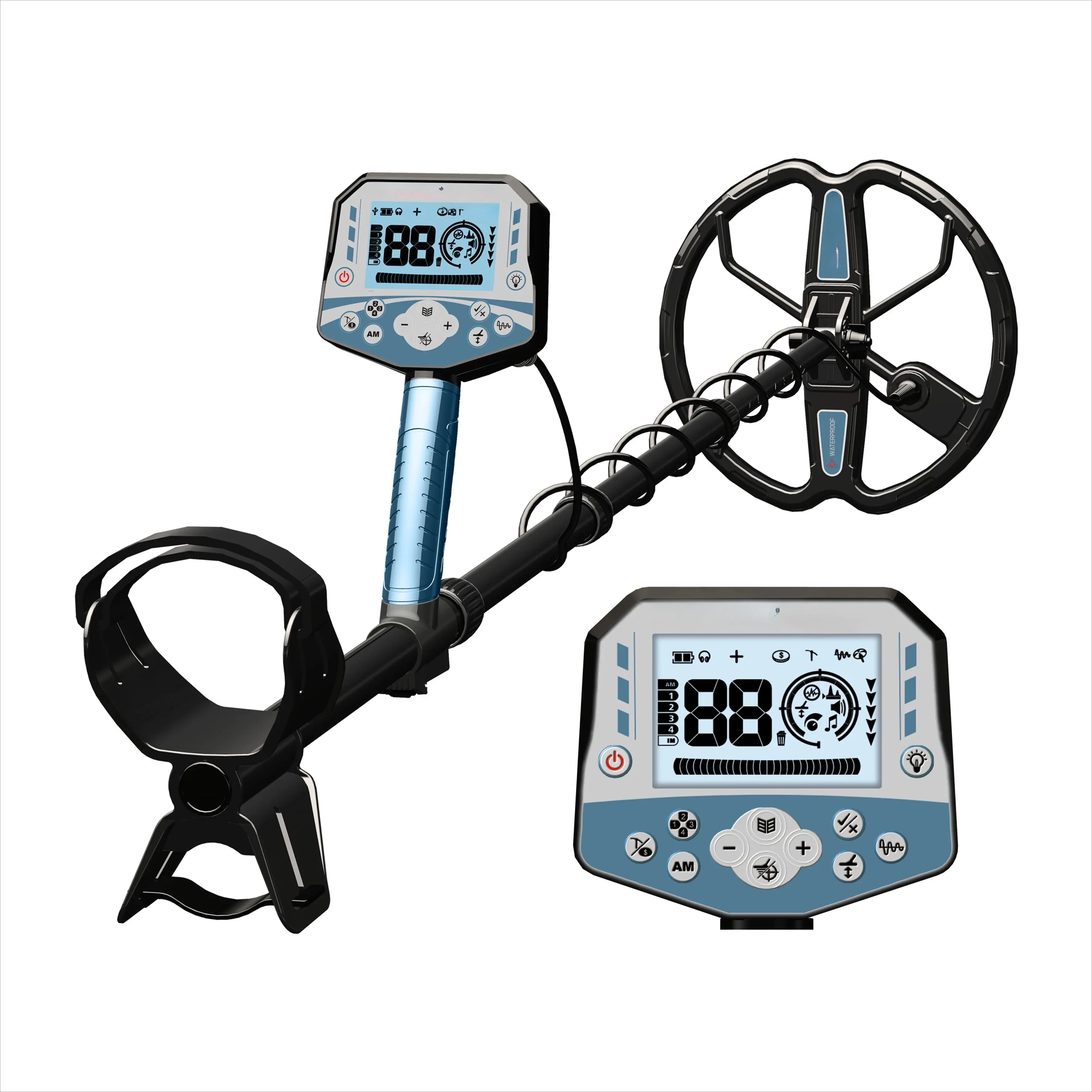 TX-705 pro Metal Detector Professional Long Range Underground Gold Detecting Tool for Treasure Hunting
