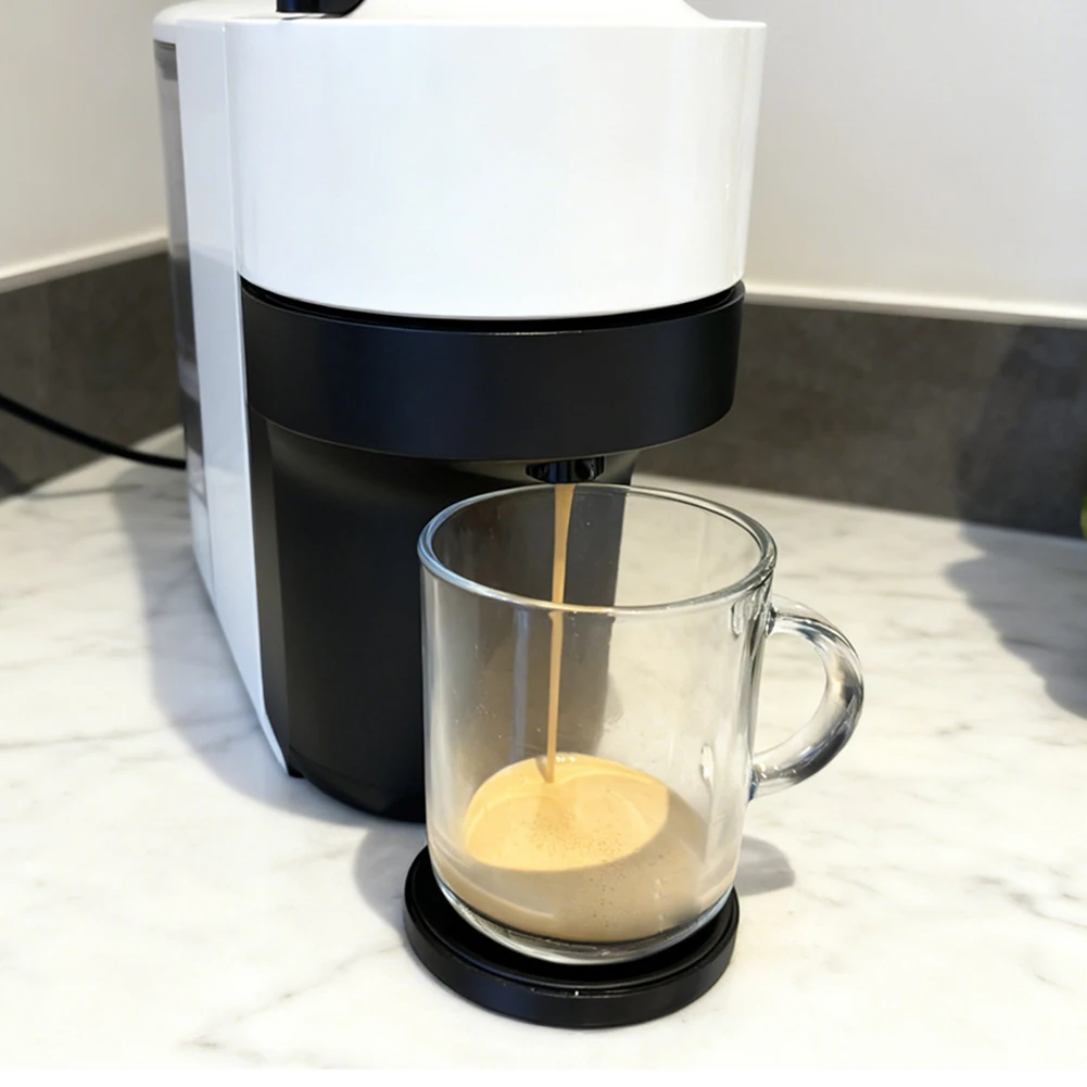 Replacement Coasters Black Vertuo-Pop Coasters Perfect Fit Sturdy Material Protects Surfaces For Coffee Station