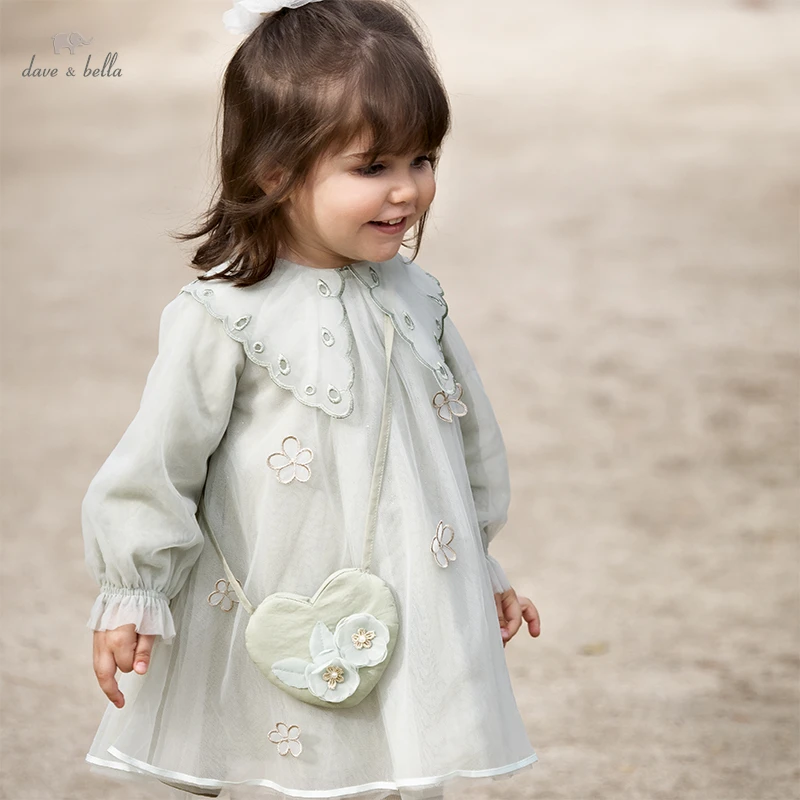 Dave Bella Spring Princess Baby Girl Dresses Toddler Baby Girls Long Sleeve Dress Baby Birthday Dress With Coin Wallet DB1233691