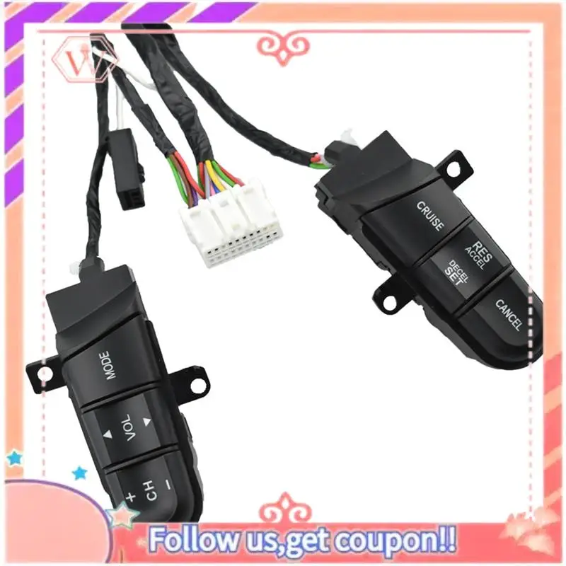 

Durable Car Steering Wheel Cruise Control Switch 36770-SNA-A12 For Honda Civic Jazz GE8 Audio Remote Accel Button 36770-SNR-C21