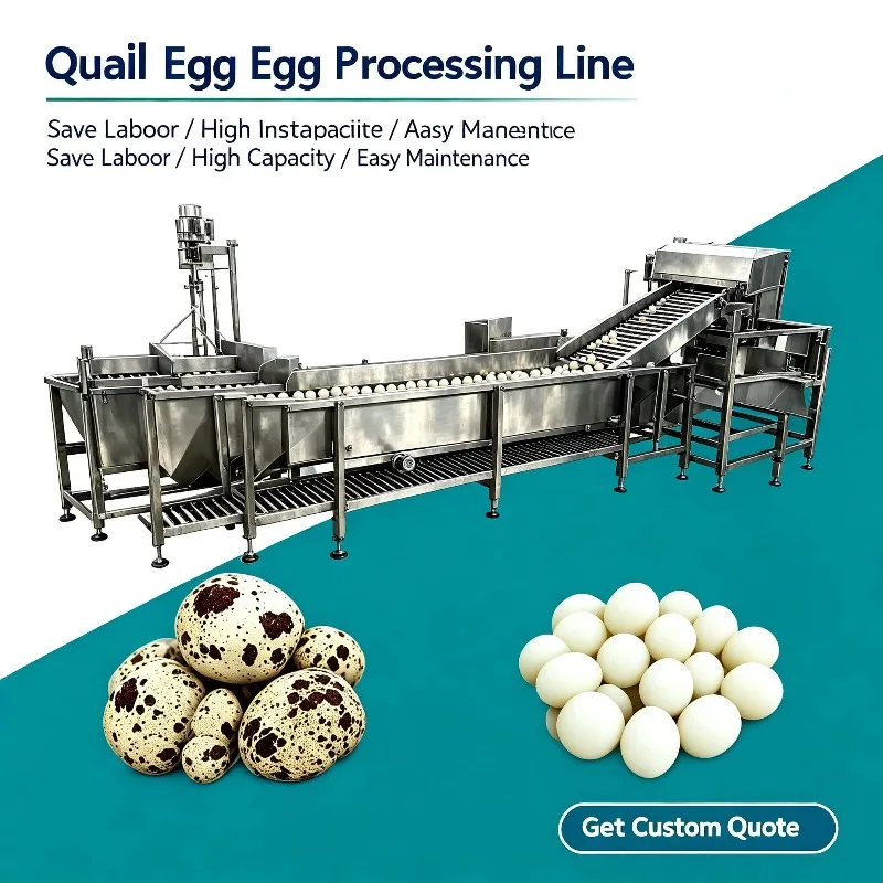 Egg Packaging Production Line Quail Egg Sheller Production Line Pasteurizer Equipment FL Customized