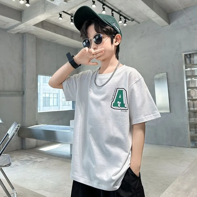 

Printed Short-Sleeve Suit for Kids Boys Toddler Boy Clothing Outdoor Clothes Children Sets Fashion 8 14 Years Kid Costume Tops 7