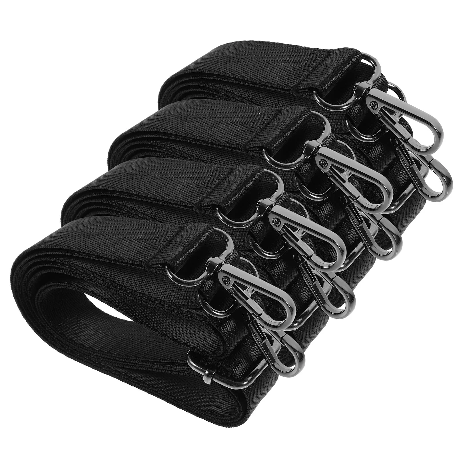 4 ชิ้นปรับยืดหยุ่นผ้าห่มม้าสายรัดขาโลหะ Snap Buckles สบายปรับแต่งผ้าห่มม้า