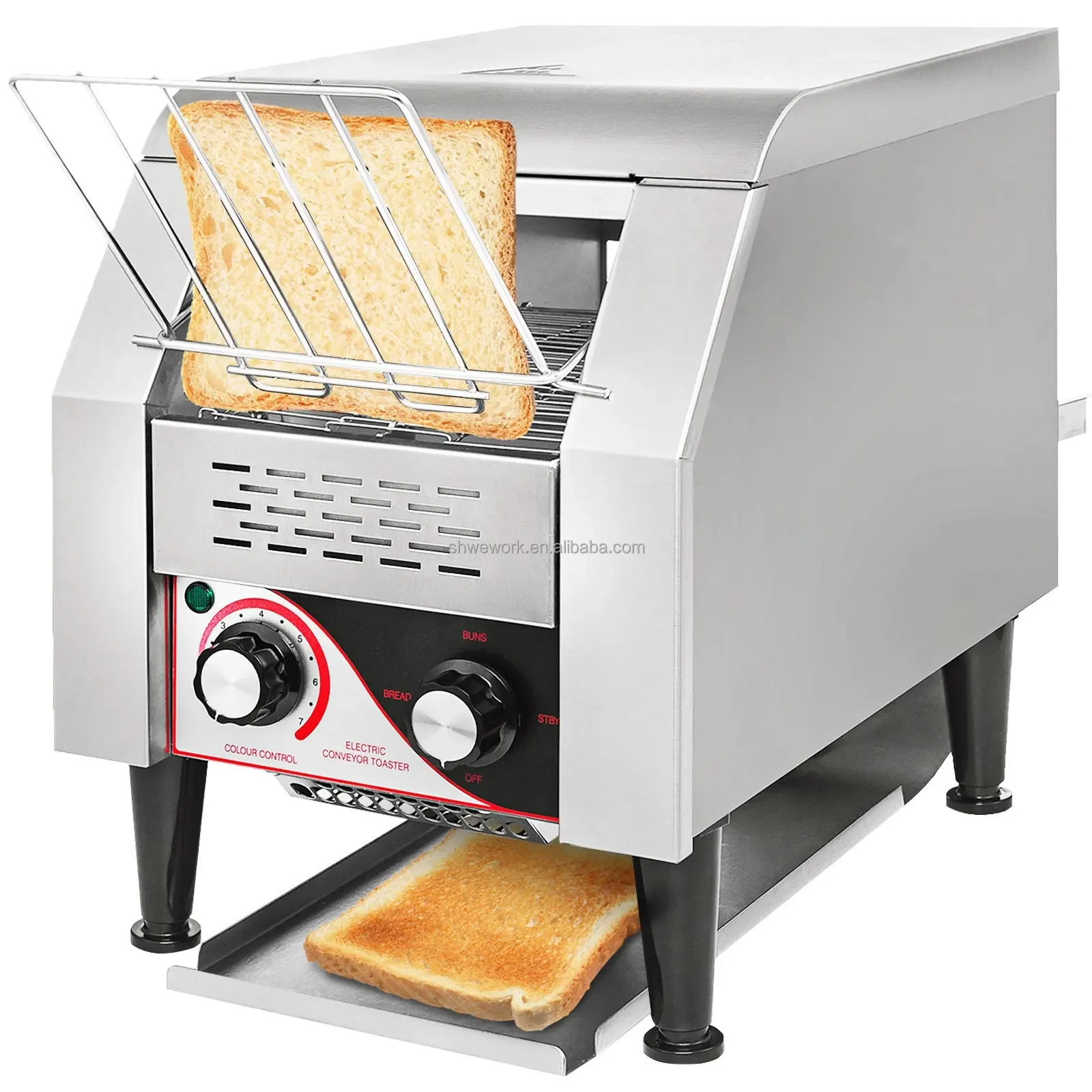 WeWork Commercial Conveyor Toaster 150 Slices / Hour and 300  Slices / Hour or Bun Bagel Bread Baked Food Industrial Toasters