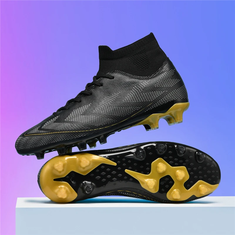 

Men Soccer Shoes Society Cleats Professional Football Field Boots Ankle Top Quality Comfortable Indoor Football Shoes Ultralight