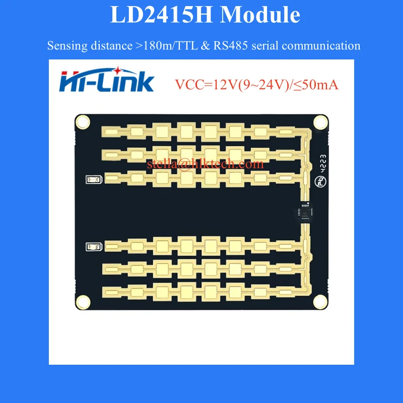 New HLK-LD2415H 24G Millimetre Wave Vehicle Speed Feedback Radar Module 1KM Long Range Speed Sensor Serial Communication LD2415H