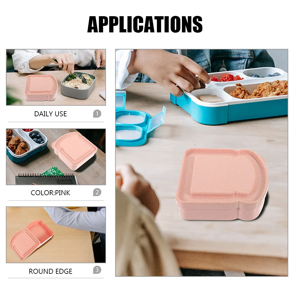 

Sandwich Storage Box Reusable Airtight Food Containers Leak Proof Sealable Container For Snacks Fruits Picnic Outdoor Adult