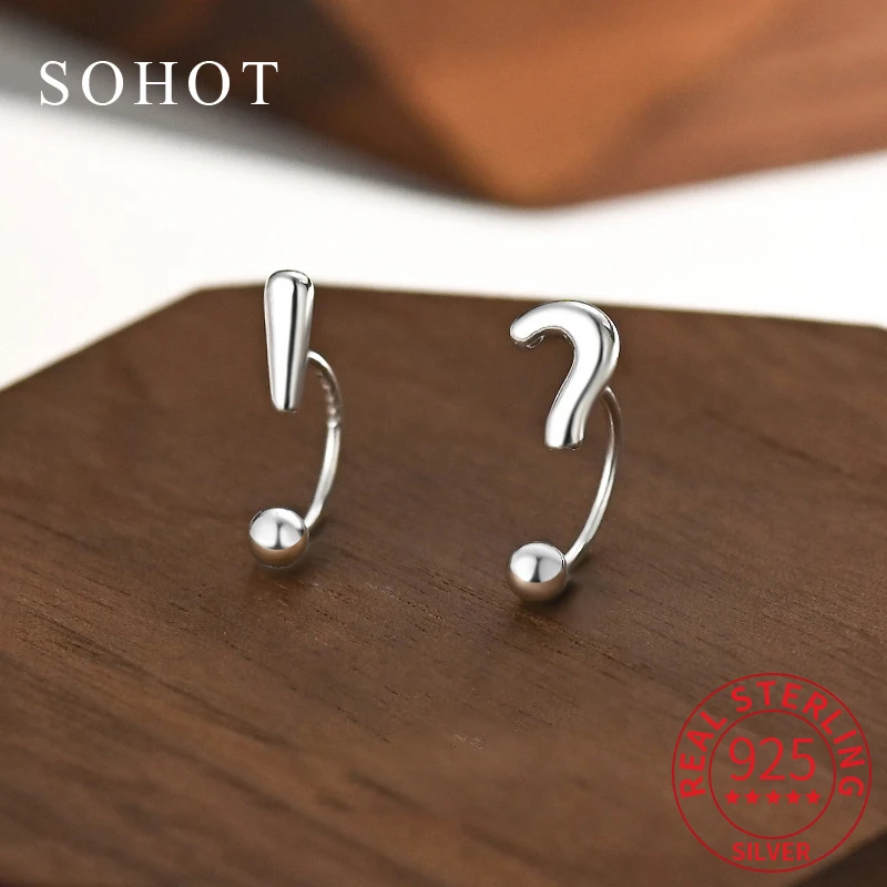 

Real 925 Sterling Silver Minimalist Piercing Screw Bead Mini Stud Earrings for Women Trendy Fine Jewelry Asymmetric Accessories
