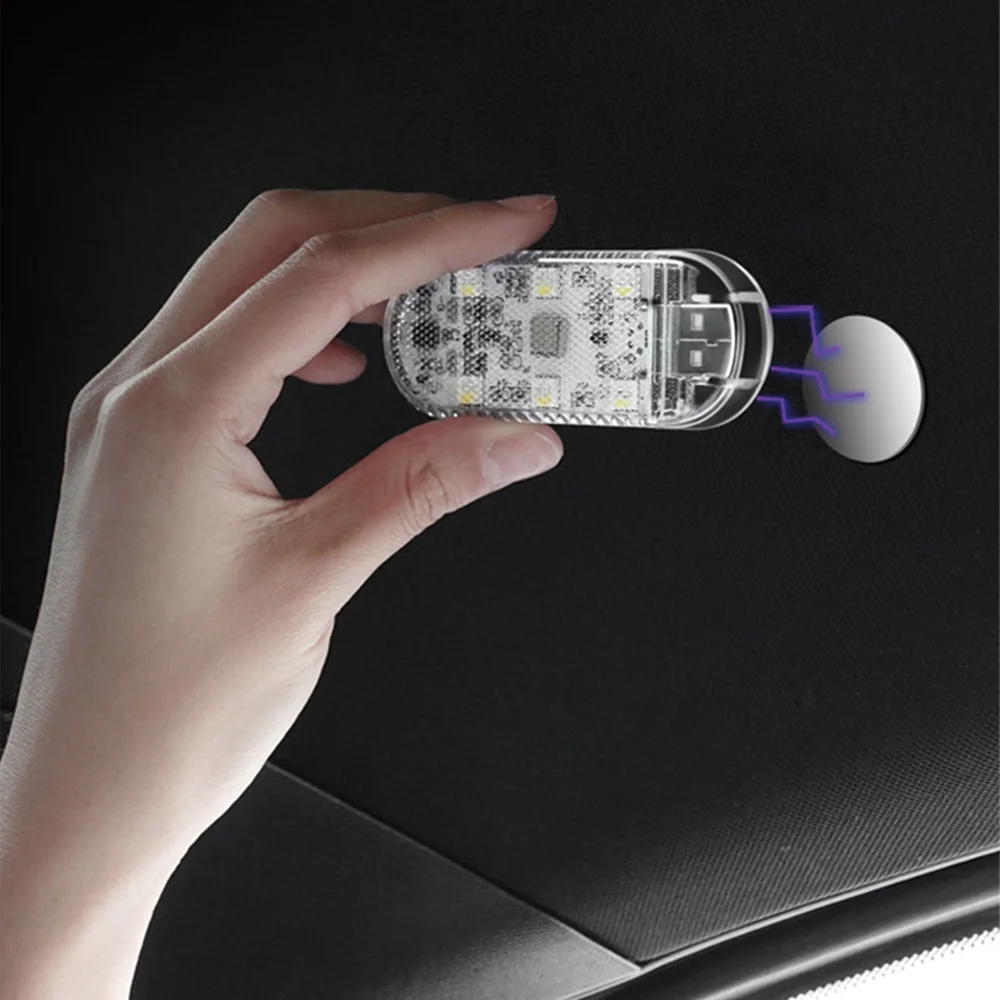 New Car Flexible LED Lightin LED Light Wireless Touch Lights With Magnet USB Rechargeable For Door Foot Trunk Car Interior Light