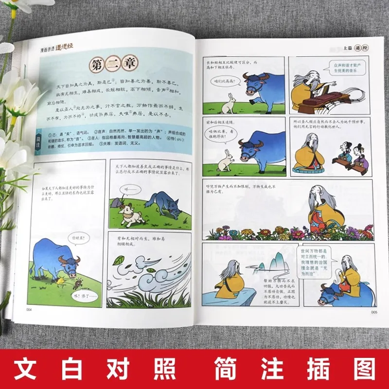 Comics Explain The Tao Te Ching, Laozi's Wisdom in Dealing with People, Philosophy of Life, and Classic Books on Chinese Culture