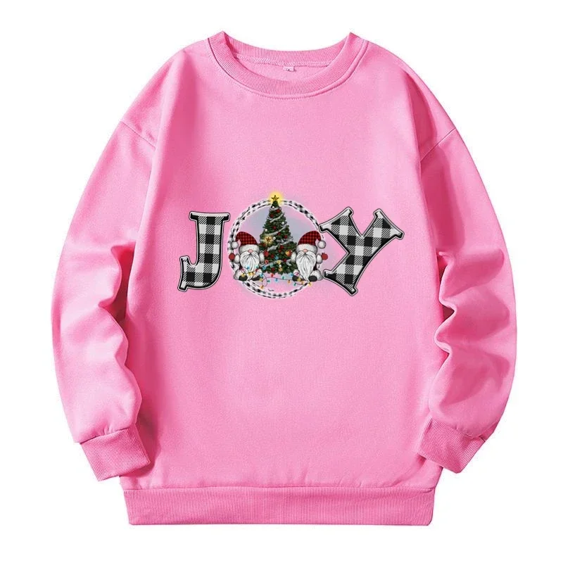 Plus Size Kawaii Little Santa Women's Sweatshirts Merry Christmas Fashion Festive Pullovers Female Autumn Winter Y2k Pullover