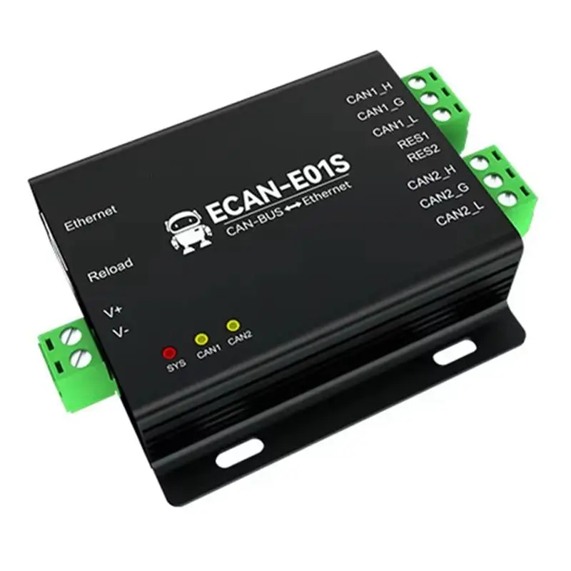 N34R-CDSENET ECAN-E01S 2-канальный релейный преобразователь CAN BUS в Ethernet, преобразователь протоколов CAN 2.0 TCP UDP, 8-28В, RJ45