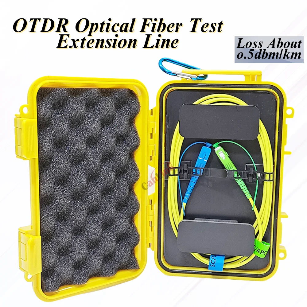

Fiber Optical OTDR Launch Cable Box TDR Dead Zone Eliminator Fiber Rings APC SC-SC SM 1310/1550nm Test Extension Line