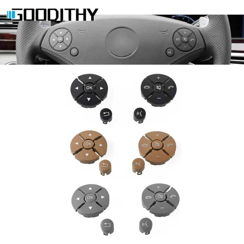 

W221 W216 Interior Multifunction Steering Wheel Button Switch Cover Caps Keys For Mercedes Benz S CL Class S280 S300 S350 S400