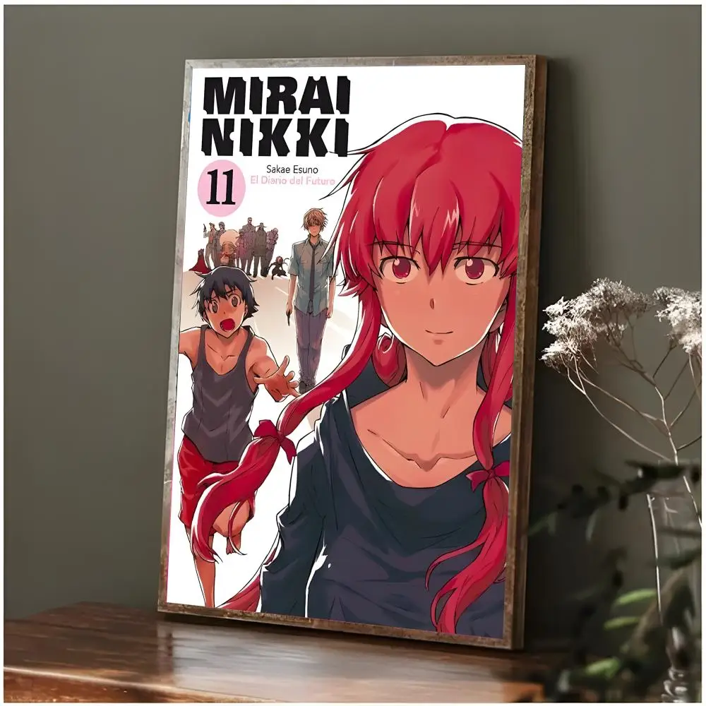 Anime Thriller M-Mirai Nikki Poster Modern Wall Art Bedroom Living Room Print Unframed
