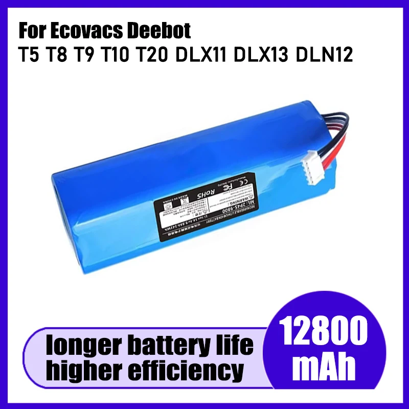 For Ecovacs T5 T8 T9 T10 T20 DLX11 DLX13 DLN12 X1 X1 omni X1 Deebot Ozmo Robot Vacuum Cleaner Battery