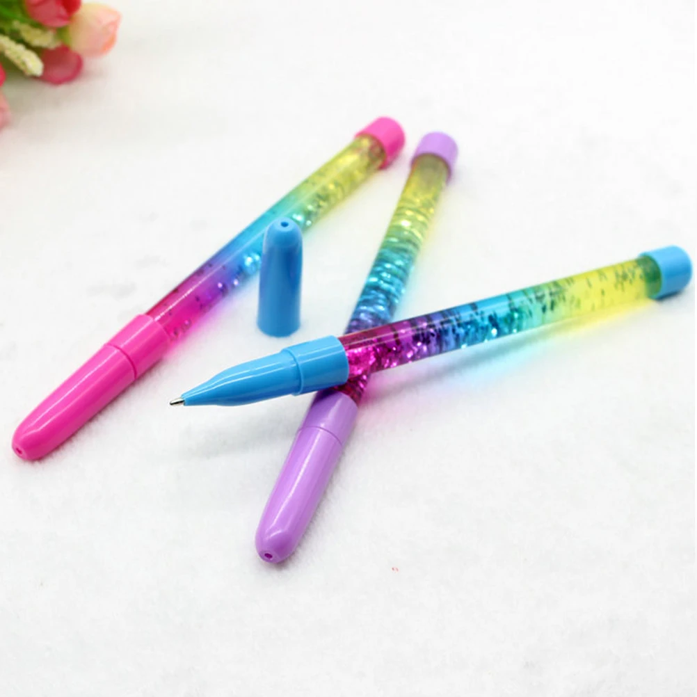 

12 Pcs Wand Sign Pen Student Girl Writing Colorful Pens Fairy Students Gel Adorable Cartoon Lidded