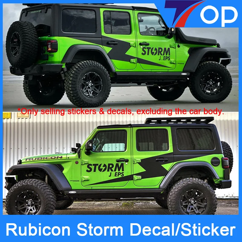 

1/8/10/12/18/24 Rubicon scale RC Remote Control Car Storm Decal Sticker Label Upgrade