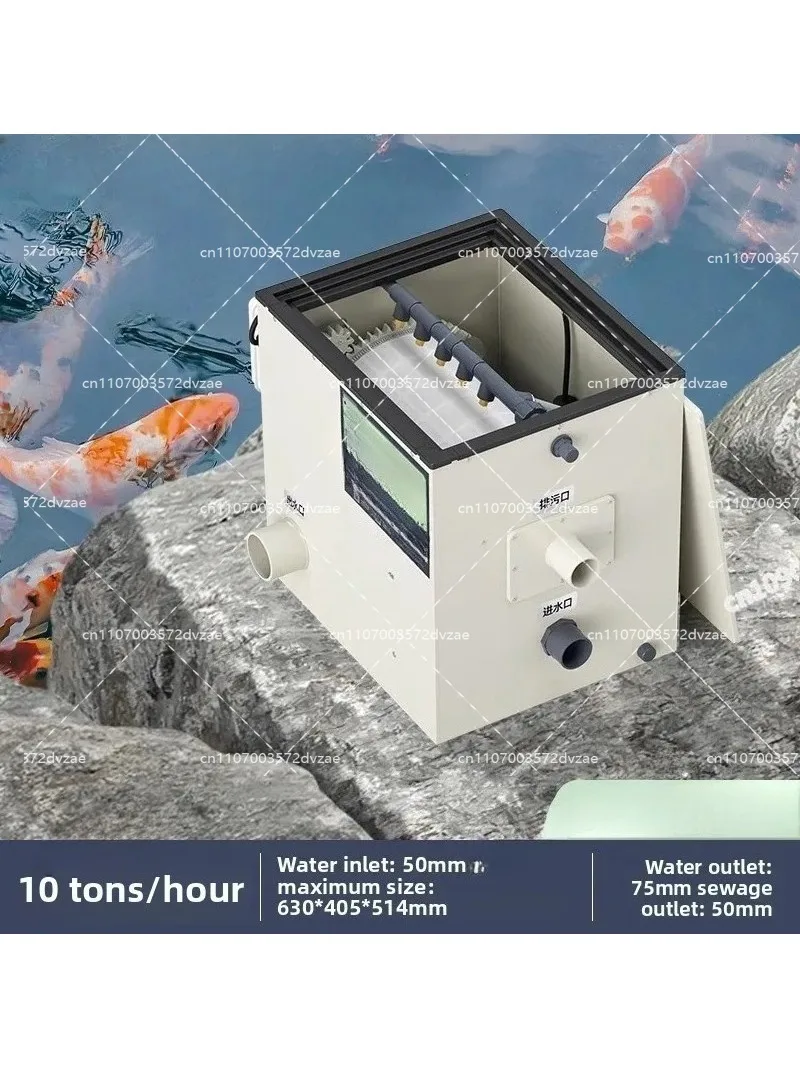 

Fish Pond Water Treatment Machinery Micro Drum Filter Koi Pond Biological Filtration System Microfiltration Machine For Pond