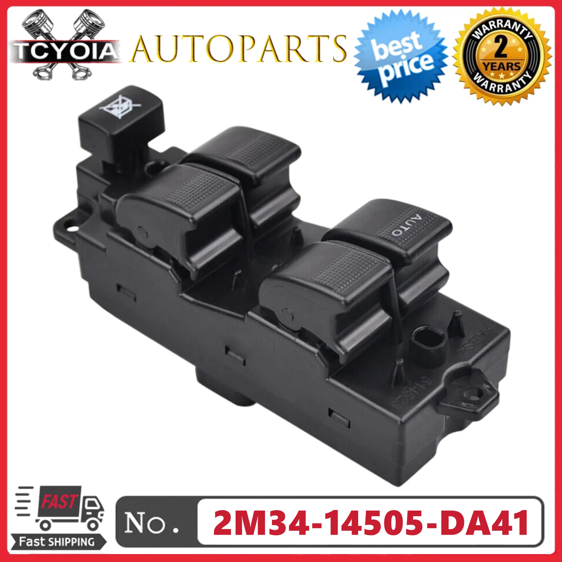 2M34-14505-DA41 Driver Side Electric Power Master Window Switch For Ford Ranger Mazda B-Serie UN 1996-2006