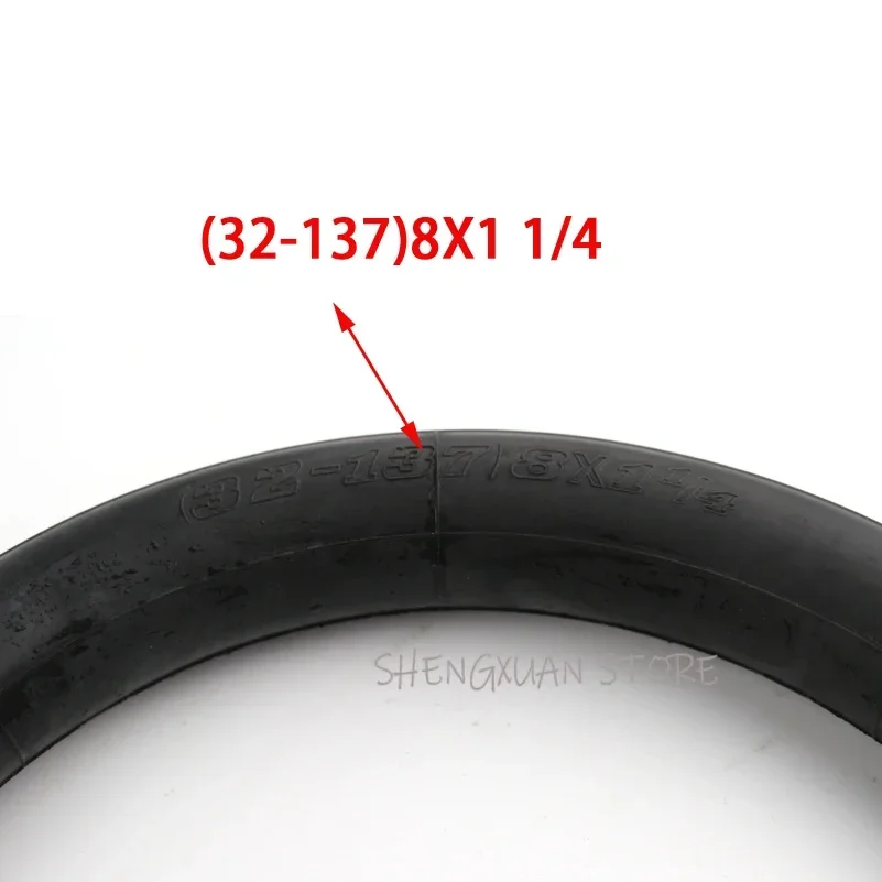 

1pc 8 Inch (32-137)8X1 1/4 Scooter Inner Tube With Bent Valve Suits A-Folding Bike Electric / Gas